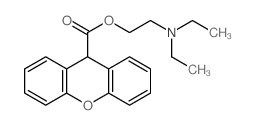 9H-Xanthene-9-carboxylicacid, 2-(diethylamino)ethyl ester结构式