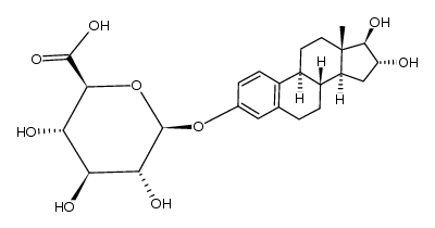 雌三醇 3-葡萄糖醛酸苷结构式