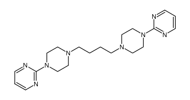 2,2'-[Butane-1,4-diylbis(piperazine-1,4-diyl)]dipyrimidine结构式