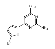 4-(5-溴-3-噻吩)-6-甲基-2-氨基嘧啶结构式