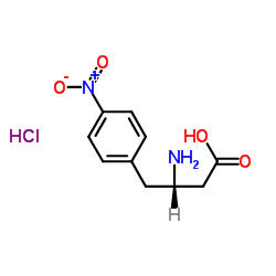 (S)-3-氨基-4-(4-硝基苯基)-丁酸盐酸盐结构式