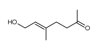 (E)-7-hydroxy-5-methyl-hept-5-en-2-one结构式