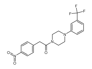 1-[2-(4-Nitrophenyl)acetyl]-4-[3-(trifluoromethyl)phenyl]piperazine Structure