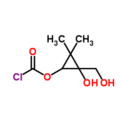 2-Hydroxy-2-(hydroxymethyl)-3,3-dimethylcyclopropyl carbonochlori date Structure
