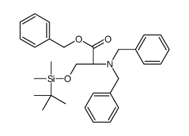 N,N-二苄基-O-(叔丁基二甲基硅烷基)-L-色氨酸苄酯结构式