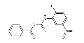 1-benzoyl-3-(2-fluoro-5-nitrophenyl)thiourea Structure