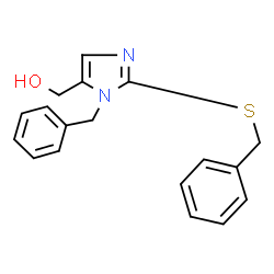 (1-苄基-2-(苄基硫代)-1H-咪唑-5-基)甲醇结构式
