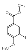 3-碘-4-甲氧基苯甲酸甲酯结构式