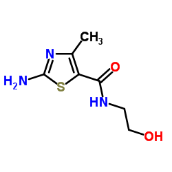 2-Amino-N-(2-hydroxyethyl)-4-methyl-1,3-thiazole-5-carboxamide Structure