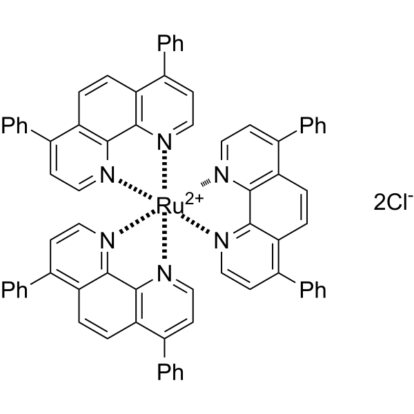 三(4,7-联苯-1,10-邻菲啰啉)二氯化钌结构式
