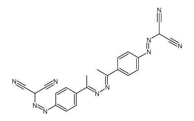 2-[[4-[(E)-N-[(E)-1-[4-(dicyanomethyldiazenyl)phenyl]ethylideneamino]-C-methylcarbonimidoyl]phenyl]diazenyl]propanedinitrile Structure