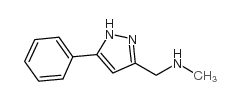 甲基-(5-苯基-1H-吡唑-3-基甲基)胺结构式