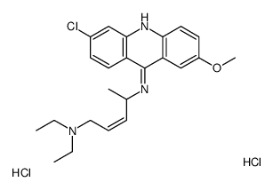 [(E)-4-[(6-chloro-2-methoxyacridin-9-yl)azaniumyl]pent-2-enyl]-diethylazanium,dichloride Structure