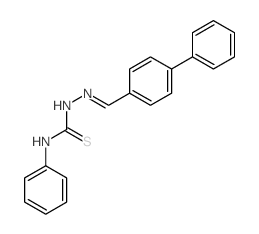 Hydrazinecarbothioamide,2-([1,1'-biphenyl]-4-ylmethylene)-N-phenyl- Structure
