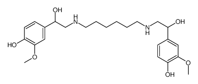 4-[1-hydroxy-2-[6-[[2-hydroxy-2-(4-hydroxy-3-methoxyphenyl)ethyl]amino]hexylamino]ethyl]-2-methoxyphenol结构式