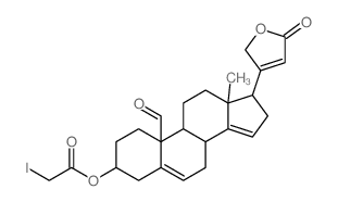 [10-formyl-13-methyl-17-(5-oxo-2H-furan-3-yl)-2,3,4,7,8,9,11,12,16,17-decahydro-1H-cyclopenta[a]phenanthren-3-yl] 2-iodoacetate结构式