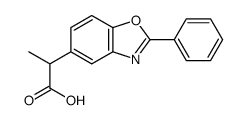 2-(2-phenyl-1,3-benzoxazol-5-yl)propanoic acid结构式