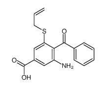 3-amino-4-benzoyl-5-prop-2-enylsulfanylbenzoic acid Structure