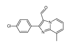 2-(4-CHLORO-PHENYL)-8-METHYL-IMIDAZO[1,2-A]-PYRIDINE-3-CARBALDEHYDE结构式