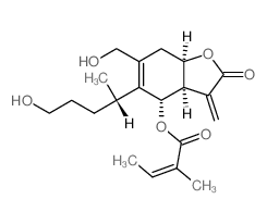 [(3aR,4S,7aR)-6-(hydroxymethyl)-5-[(2S)-5-hydroxypentan-2-yl]-3-methylidene-2-oxo-3a,4,7,7a-tetrahydrobenzofuran-4-yl] (Z)-2-methylbut-2-enoate结构式