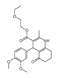 2-ethoxyethyl 4-(3,4-dimethoxyphenyl)-2-methyl-5-oxo-4,6,7,8-tetrahydro-1H-quinoline-3-carboxylate结构式