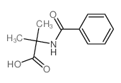 N-苯甲酰基-2-甲基丙氨酸结构式