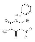 6-anilino-1,3-dimethyl-5-nitro-pyrimidine-2,4-dione Structure
