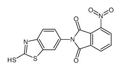 4-nitro-2-(2-sulfanylidene-3H-1,3-benzothiazol-6-yl)isoindole-1,3-dione Structure