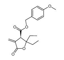 (R)-2,2-Diethyl-4-methylene-5-oxo-tetrahydro-furan-3-carboxylic acid 4-methoxy-benzyl ester Structure