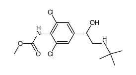 3,5-dichloro-4-methoxycarbonylamino-α-tert-butylaminomethylbenzyl alcohol Structure