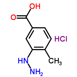 3-肼基-4-甲基苯甲酸盐酸盐结构式
