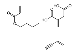 亚甲基丁二酸与2-丙烯酸丁酯和2-丙烯腈的聚合物结构式