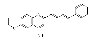 6-ethoxy-2-(4-phenylbuta-1,3-dienyl)quinolin-4-amine结构式