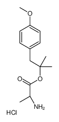[1-(4-methoxyphenyl)-2-methylpropan-2-yl] (2S)-2-aminopropanoate,hydrochloride结构式