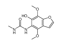 N-(4,7-dimethoxy-6-hydroxy-5-benzofuranyl)-N'-methylurea Structure