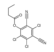 Butyric acid 2,4-dicyano-3,5,6-trichlorophenyl ester Structure
