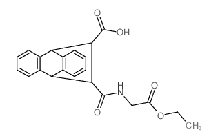 (+-)-cis-11-(ethoxycarbonylmethyl-carbamoyl)-9,10-dihydro-9,10-ethano-anthracene-carboxylic acid-(12) Structure