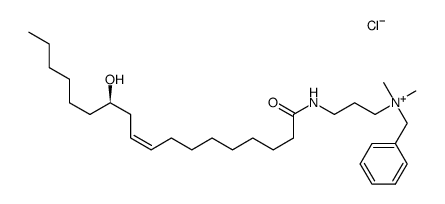 γ-(ricinoleamido)propyl-dimethyl-benzyl-ammonium chloride结构式