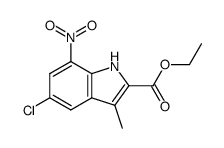 5-chloro-3-methyl-7-nitro-indole-2-carboxylic acid ethyl ester Structure