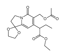 6-(acetoxymethyl)-1,1'-(ethylenedioxy)-7-[1'-(ethoxycarbonyl)propyl]-5-oxo-Δ6(8)-tetrahydroindolizine Structure
