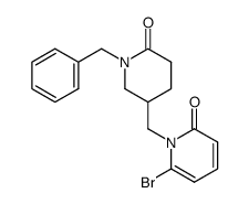 1-[(1-benzyl-6-oxopiperidin-3-yl)methyl]-6-bromopyridin-2(1H)-one结构式