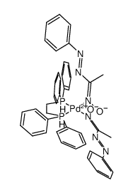 [1,2-bis(diphenylphosphino)ethane]bis(α-phenylazoacetaldoximato-N)palladium(II)结构式