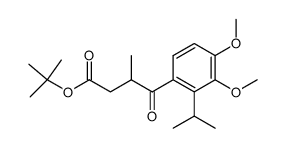 t-butyl 3-methyl-4-oxo-4-(2-isopropyl-3,4-dimethoxyphenyl)butyrate结构式