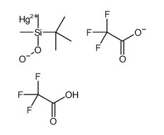 tert-butyl-hydroperoxy-dimethylsilane,mercury(2+),2,2,2-trifluoroacetate Structure
