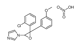 1-[3-(2-chlorophenyl)-3-(3-methoxyphenyl)oxiran-2-yl]imidazole,nitric acid Structure