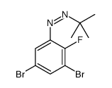 tert-butyl-(3,5-dibromo-2-fluorophenyl)diazene Structure