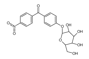 (4-(beta-D-Glucopyranosyloxy)phenyl)(4-nitrophenyl)methanone hydrate Structure