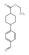 1-(4-甲酰苯基)哌啶-4-羧酸乙酯结构式
