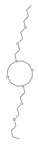 4,10-bis[2-(2-butoxyethoxy)ethyl]-1,7-dioxa-4,10-diazacyclododecane Structure