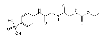 N-(N-ethoxycarbonyl-glycyl)-glycine-(4-arsono-anilide) Structure